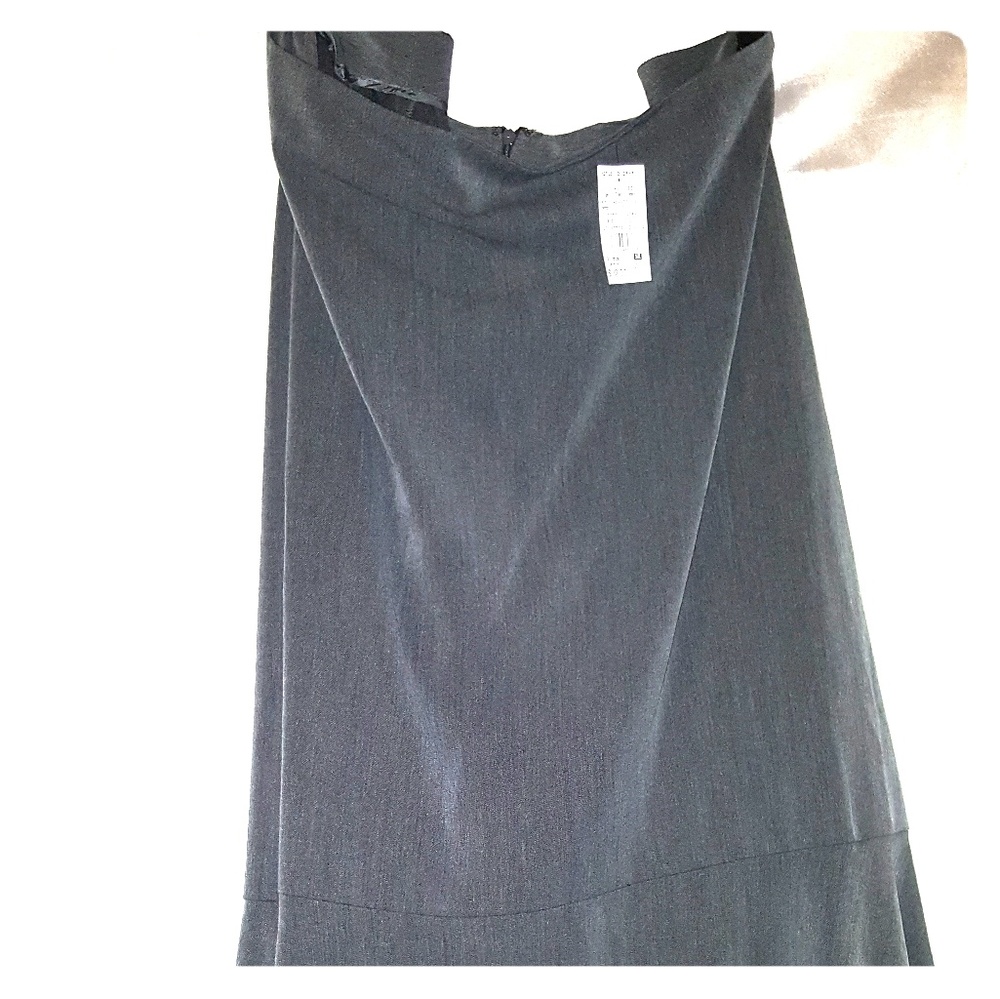 Ashley Stewart Grey long flared skirt